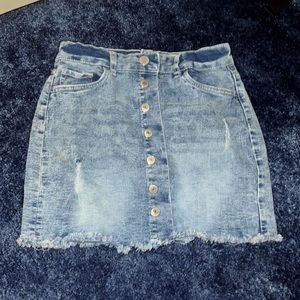 Mini Jean Skirt